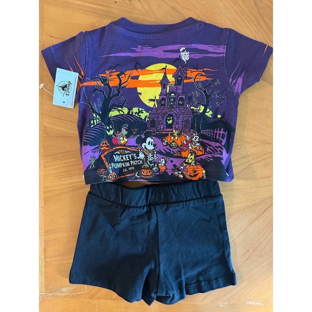 Disney Baby Mickey & Friends Halloween SS T-Shirt & Shorts Set Sz 0-3 Months